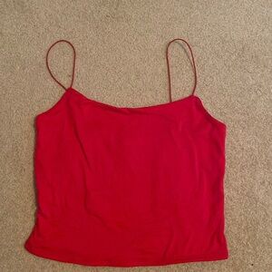 Gaze red tank crop top